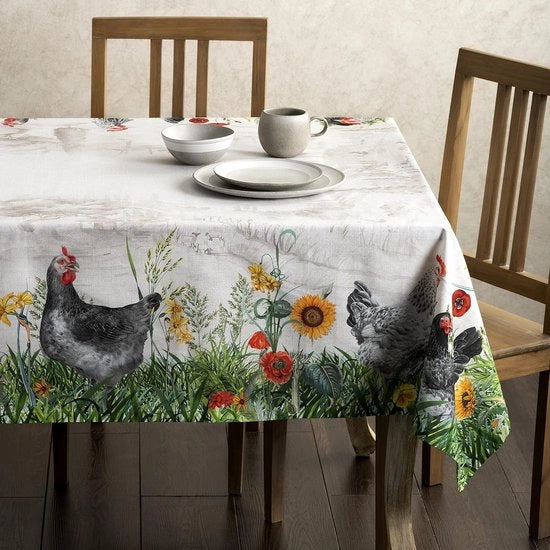Tavolino decorativo, 100% cotone, 140 cm x 180 cm, decorativo, tovaglie per tavolo quadrate, tovaglia lavabile per doni di Madre, ristoranti, feste di buffet, estate/primavera