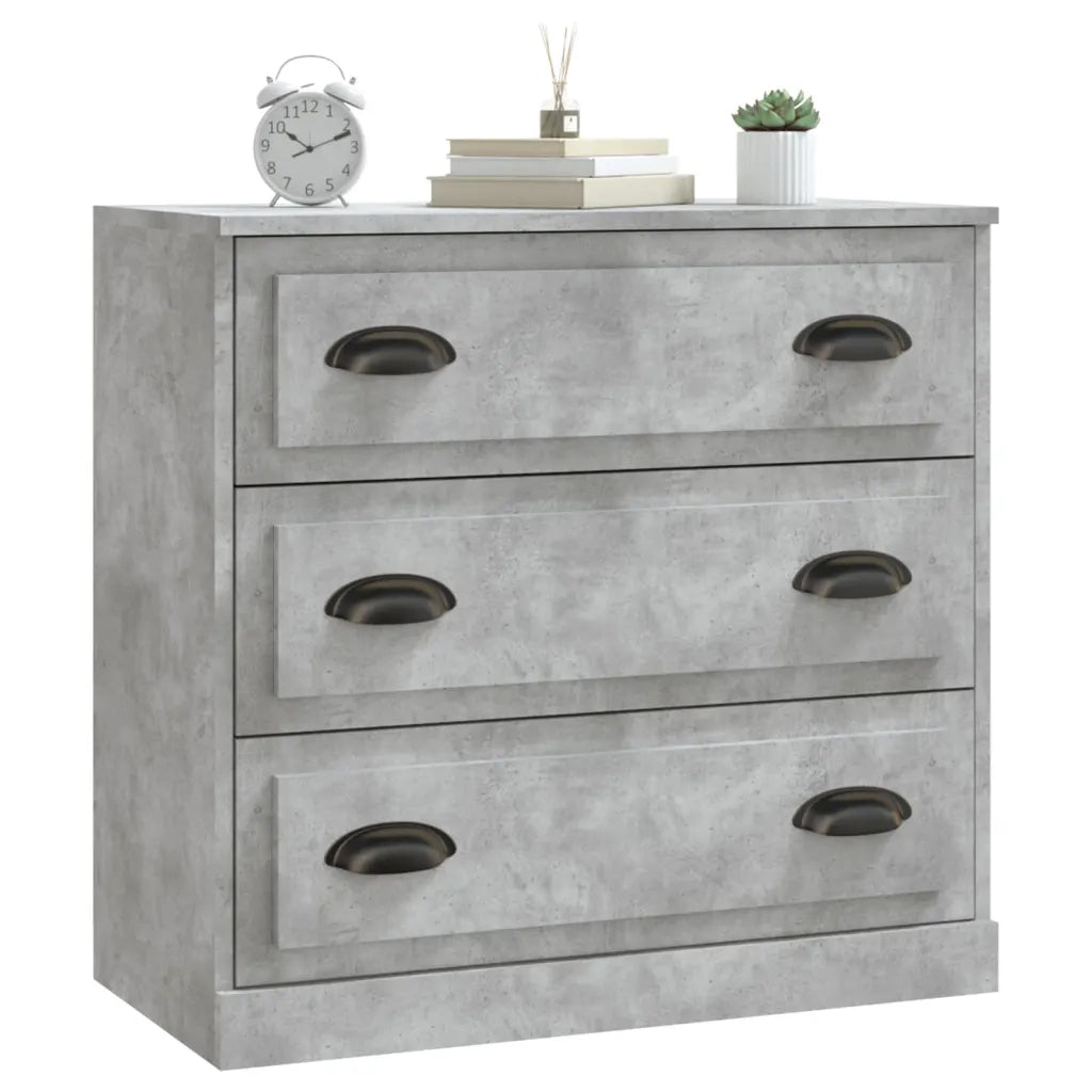 Credenza-Buffet-Armadio da cucina Grigio Cemento 70x35,5x67,5 cm in Legno Multistrato 238293