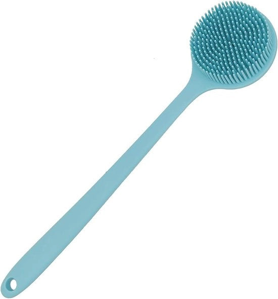 Scopa per doccia con setole di silicone morbide e lunghe, BPA libero e ipoallergenico (nero)