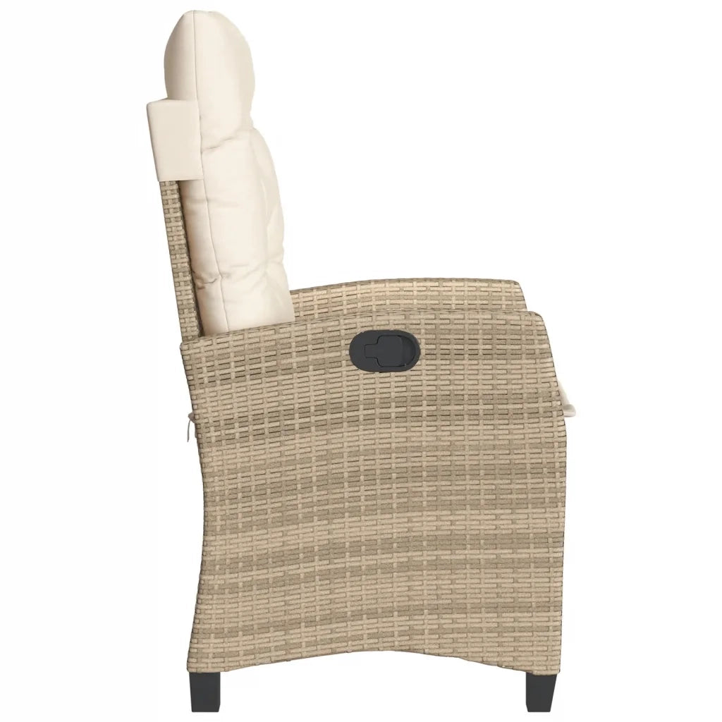 Set da Bistr¨° 3 pz | Set Salotto da Giardino con Cuscini Beige in Polyrattan