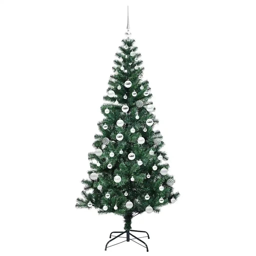 Albero di Natale artificiale con luci integrate Verde 180 cm 3396767