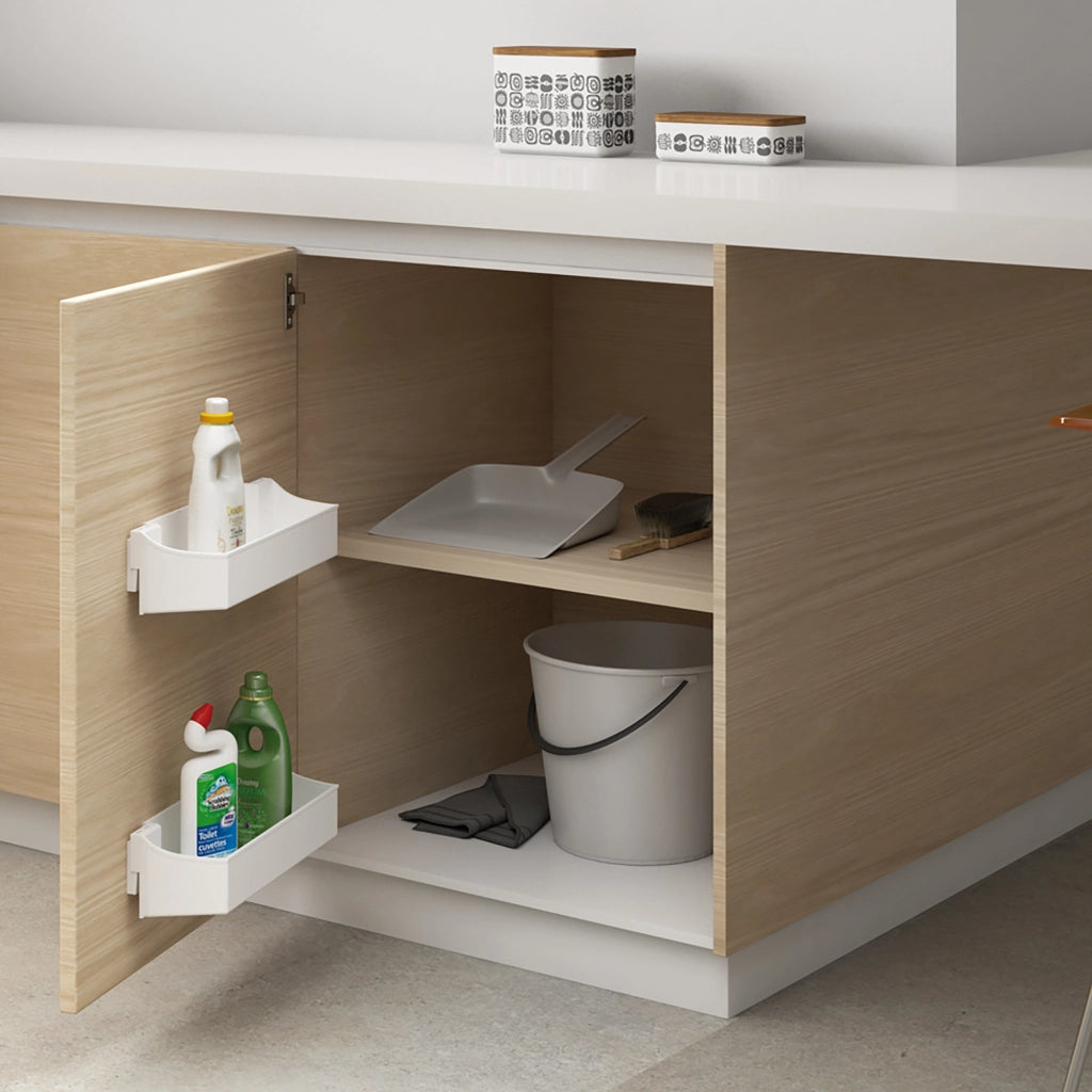 Emuca Set vaschette ausiliare, 350, Plastica bianca, Tecnoplastica, 1 u.