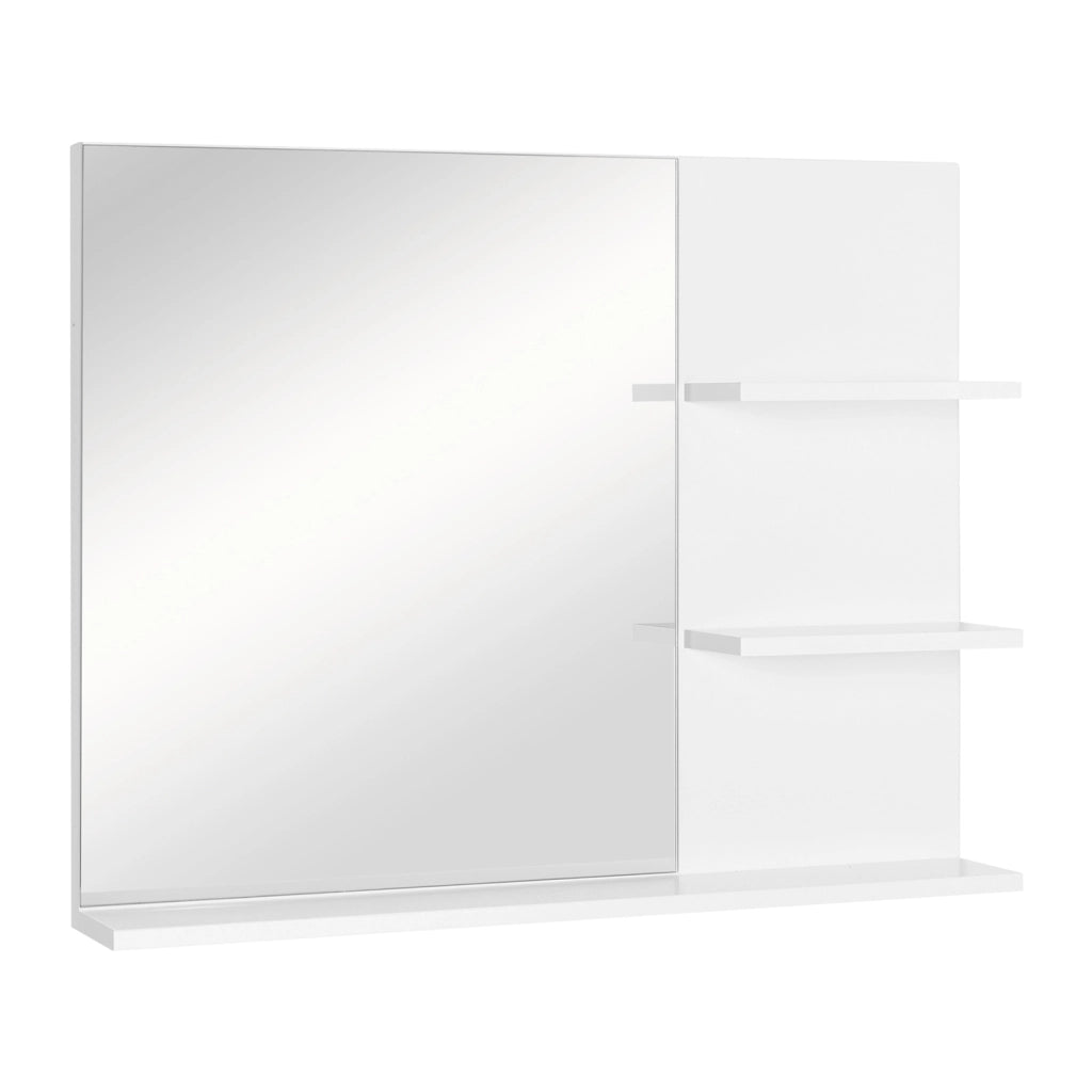 Specchio con Ripiani per Bagno ¨C Zephmum ¨C Bianco 60x48x10 cm
