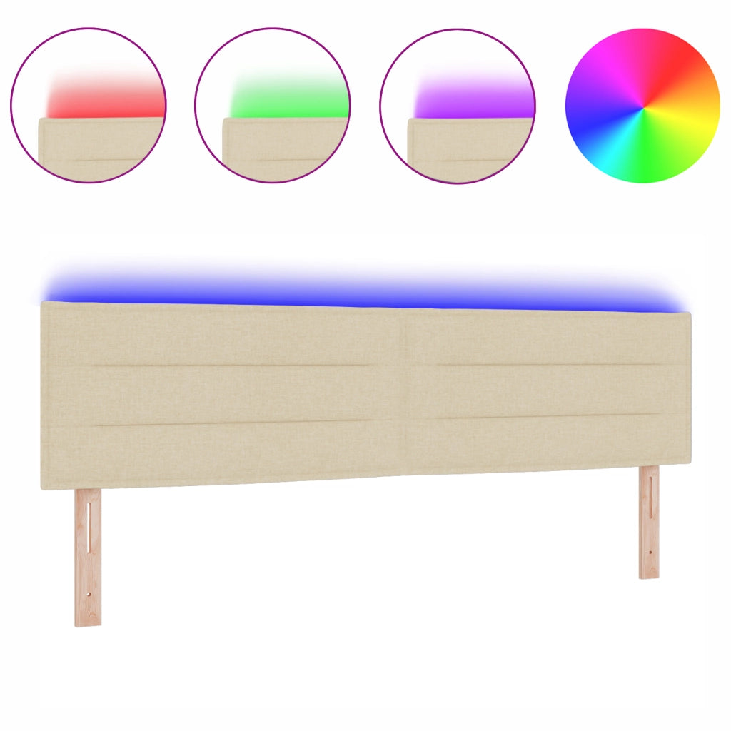 Testata LED Design Linee Panna 90 cm Tessuto