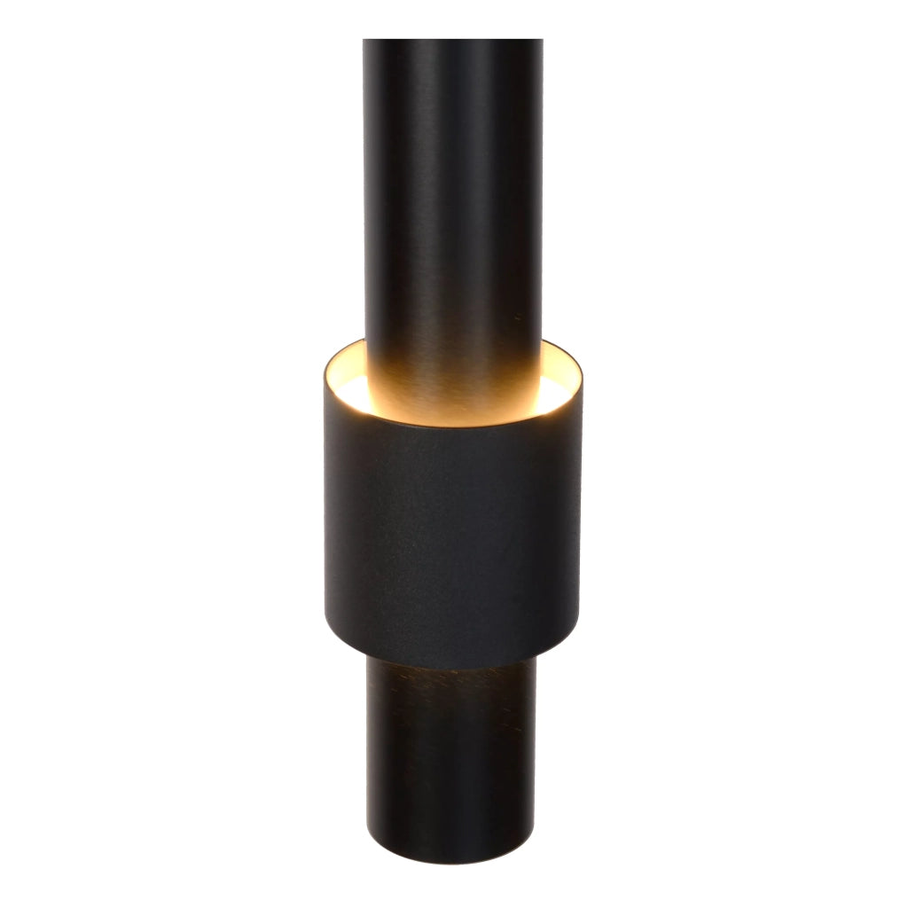 Lampadario tubi Lucide Margary nero LED 22W 5 luci