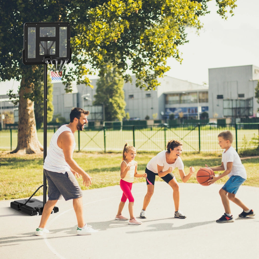 Canestro da Basket Regolabile ¨C zephmum ¨C Base con Ruote, Struttura in Acciaio, Tabellone in PVC