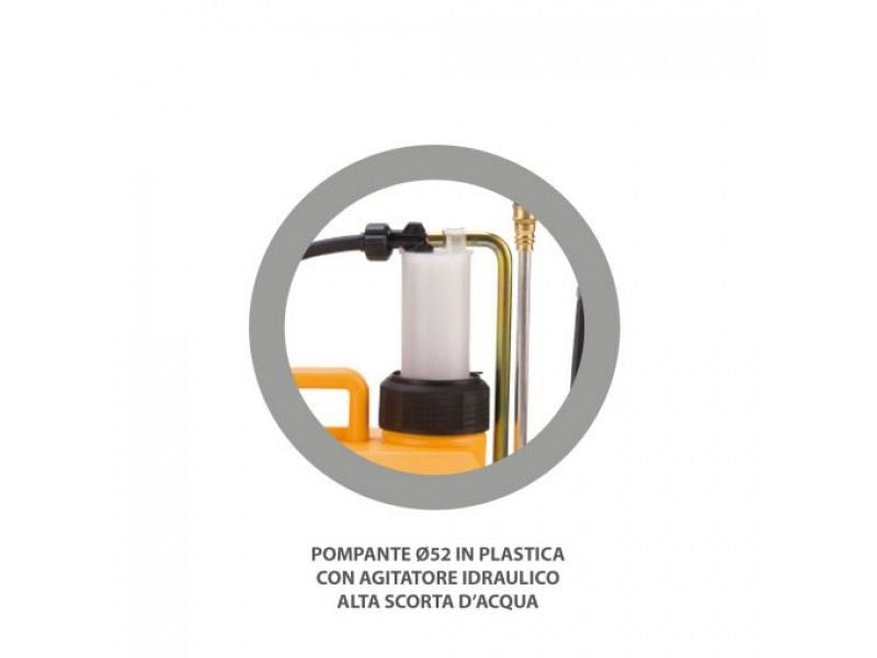 Pompa a zaino irroratrice manuale Volpi UNI serbatoio da 12lt