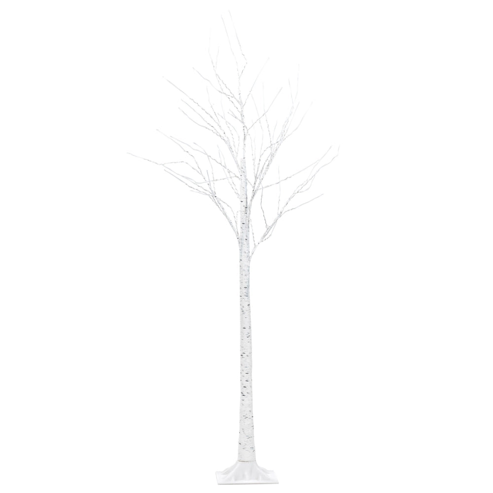 Albero di Natale in metallo con LED in metallo di colore bianco 160 cm per interni ed esterni