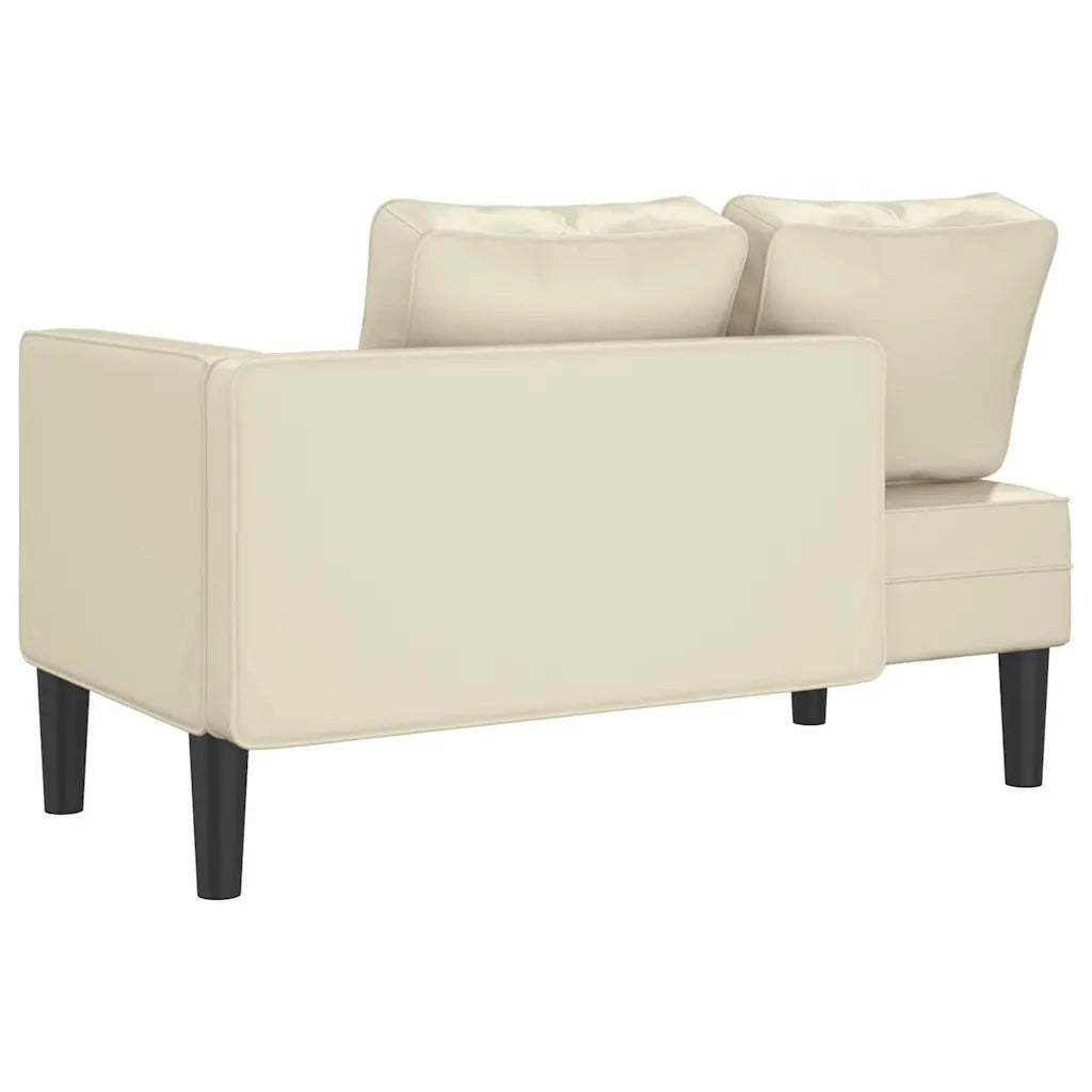 Sdraio con Cuscini Crema in Similpelle CFW5842822