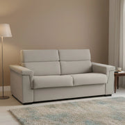 Benedetto, Divano Letto 3 Posti Sfoderabile Made in Italy, 225x95 cm Beige
