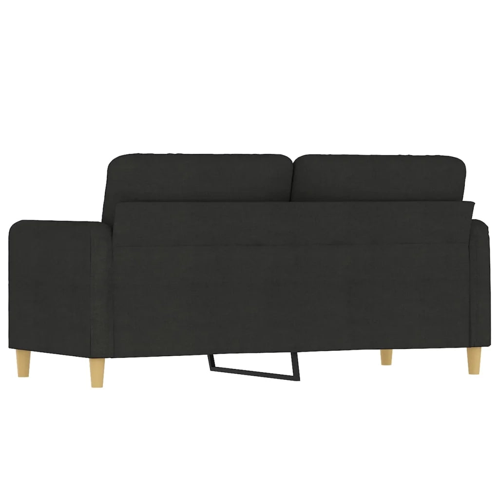 Divano | Divano da soggiorno | Sofa a 2 Posti Nero 120 cm in Tessuto