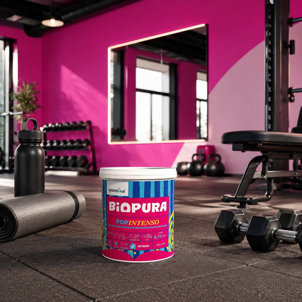Popintenso palestra e decori interni pittura murale lavabile e coprente cromika *** formato 0,750 lt, colore- fucsia ...