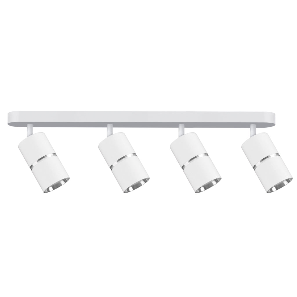 Lampada parete-soffitto 4xGU10 orientabile bianca Polux Bamboo