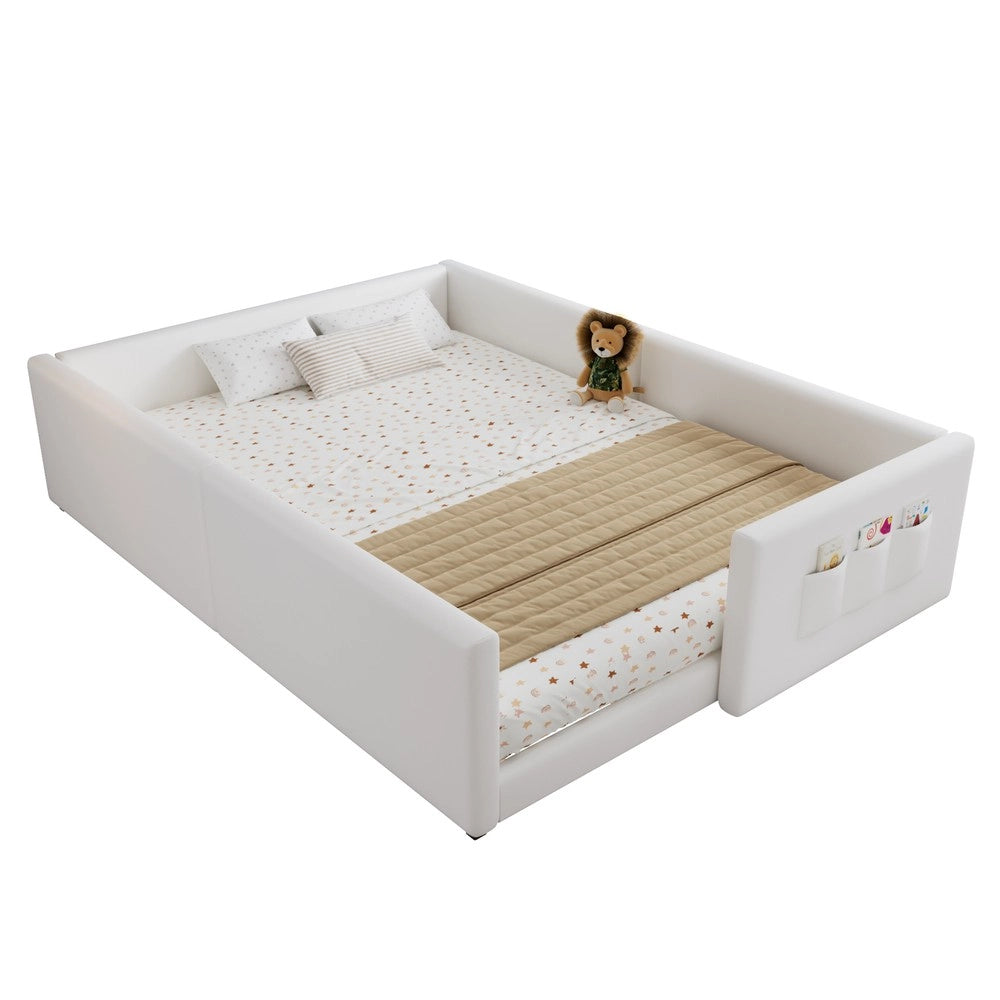 Letto Imbottito Singolo Contenitore ¨C Xylo ¨C Bianco 140x200 PU Legno