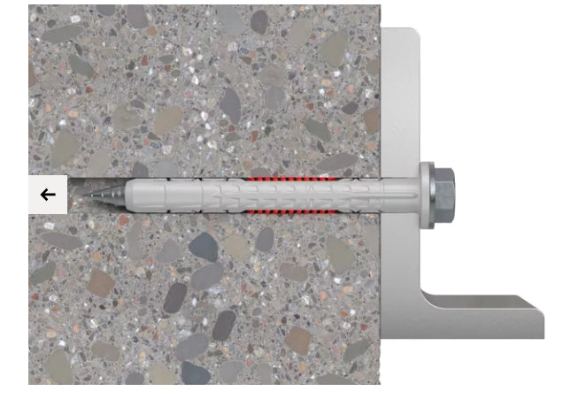 DUOXPAND 10X180 FUS – FISCHER - TASSELLO PROLUNGATO BIMATERIALE MARCATO CE CON VITE PREMONTATA ZINCATA T.E. FLANGIATA E IMPRONTA TORX