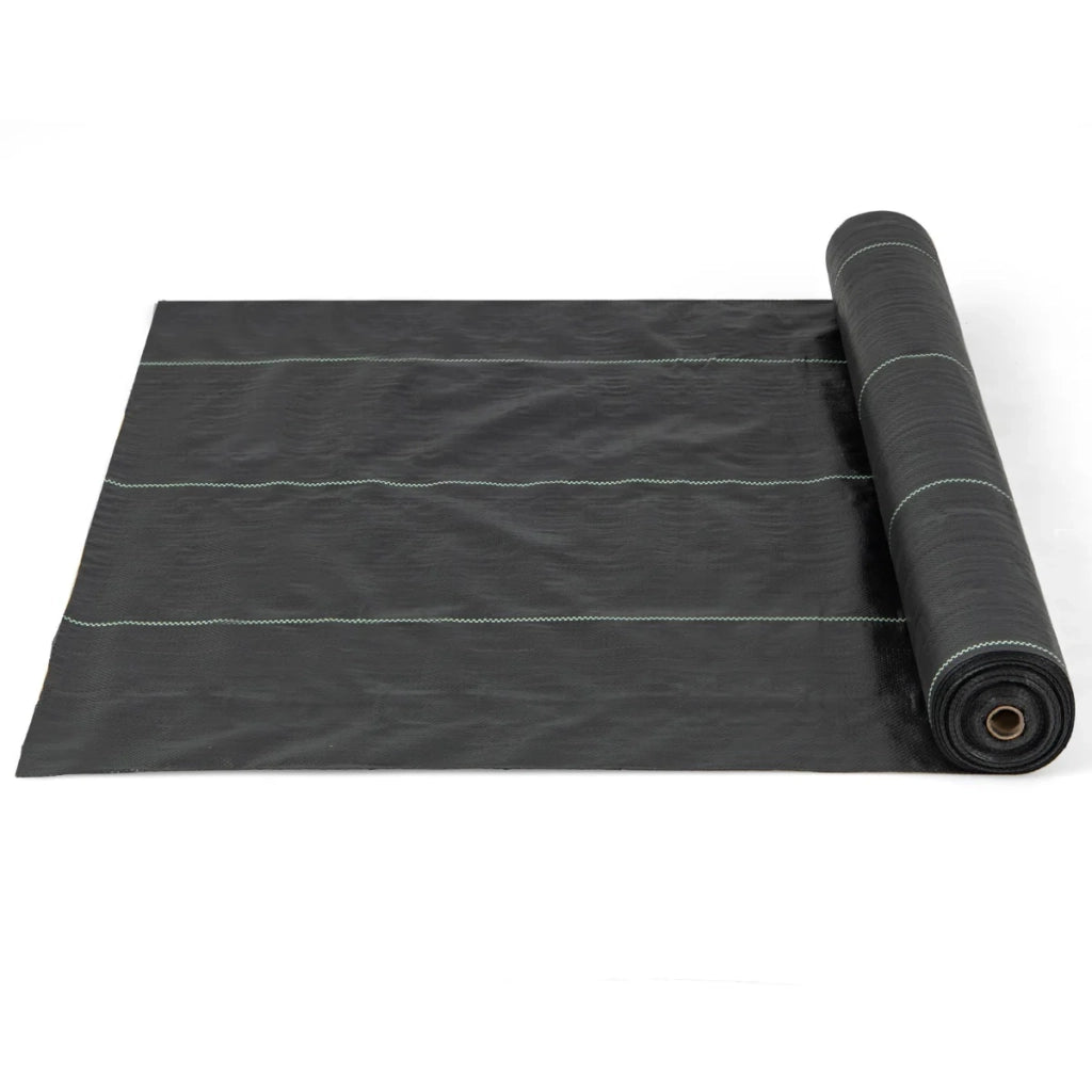 Tessuto anti-erbacce da 25 m x 2 m per un giardinaggio moderno e accogliente realizzato in PP nero (20_0014368)