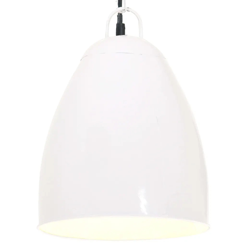 Lampada a Sospensione Industriale 25 W Bianca Rotonda 32 cm E27 cod mxl 70533