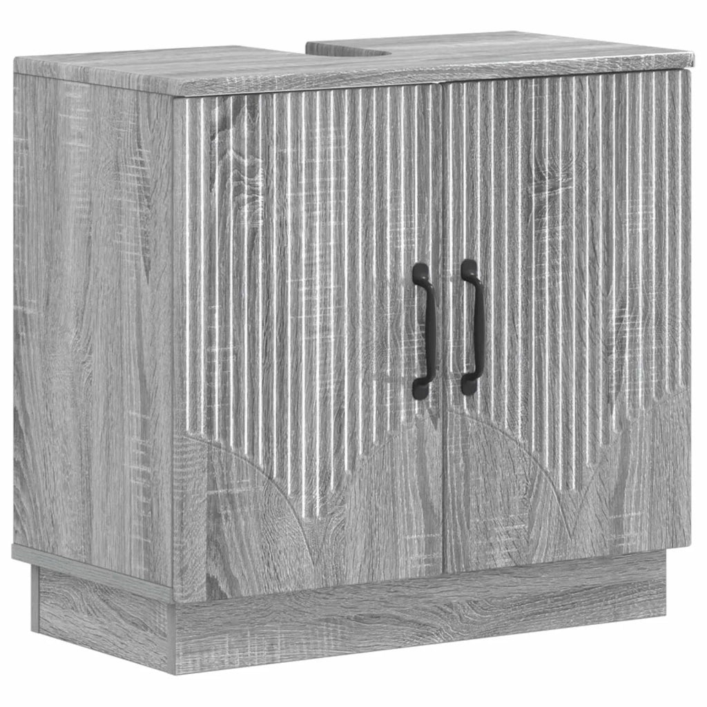 Armadio per Lavabo da Bagno HOORN Sonoma grigio 897231