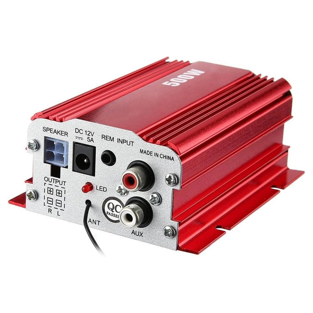 Trade Shop - Mini Amplificatore Stereo A 2 Canali Per Auto Moto Da 500w Usb Mp3 Kinter Ma-150 -
