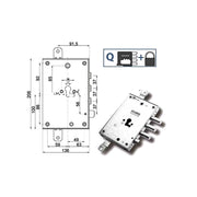 Serratura Sic.Triplice Sx 89857 Mottura