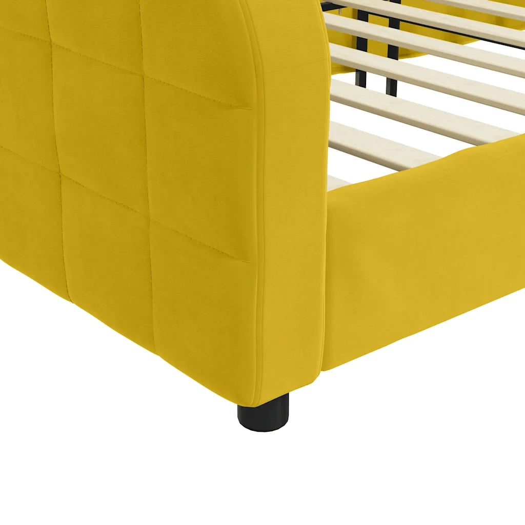 Letto da Giorno Giallo 100x200 cm in Velluto 354070