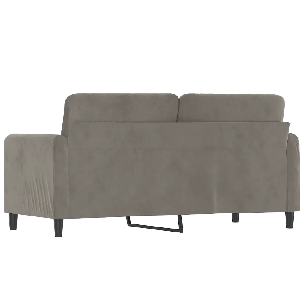 Divano a 2 Posti Grigio Chiaro 140 cm in Velluto cod mxl 18576