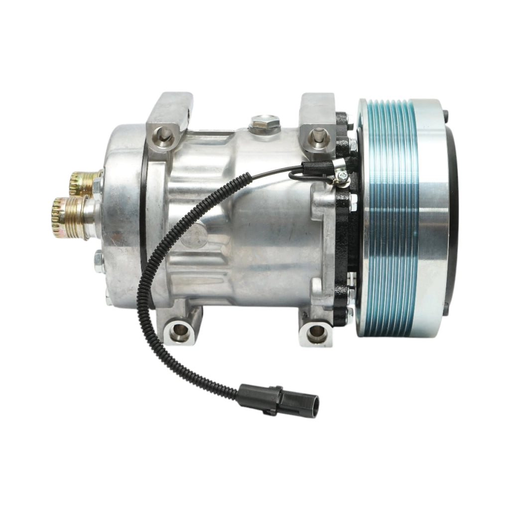 Compressore aria condizionata A/C per Case IH, New Holland codice OEM 86993463, 317008A2, 317008A3, 86992688, 87775469, 504078610