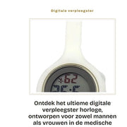 Orologio da infermiera - Acqua resistente - Orologio digitale - Cintura in silicone - Prevenzione delle infezioni - Vetro trasparente - Fermo all'abito - Orologio da tasca