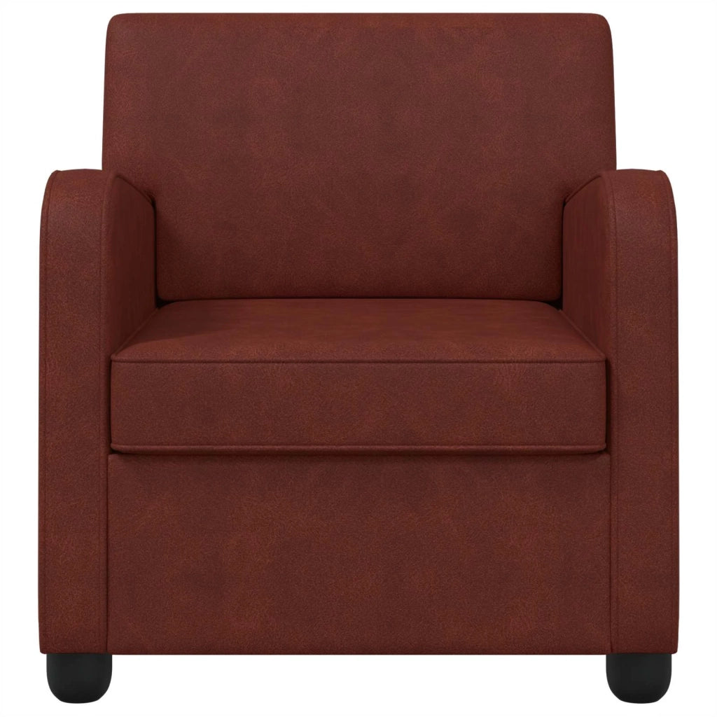 Poltrona Marrone antico lucido Similpelle 42043440