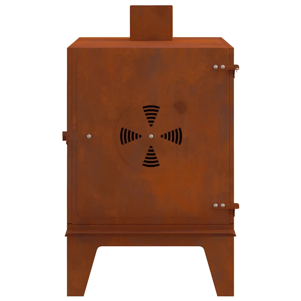 Stufa da Campeggio 35x50x60 cm in Acciaio Corten 859841