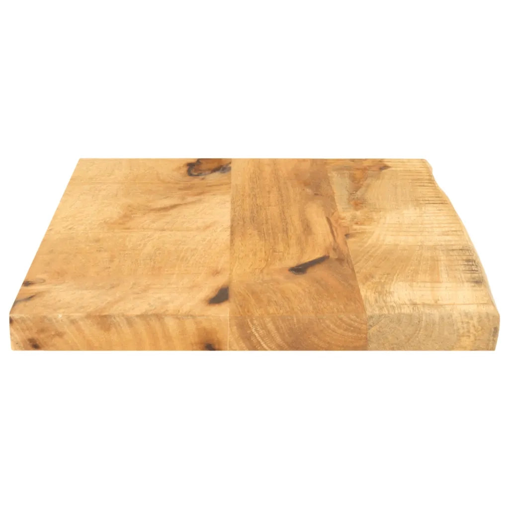Piano Tavolo 50x20x2,5cm Bordi Vivi Legno Massello Mango Grezzo 370319