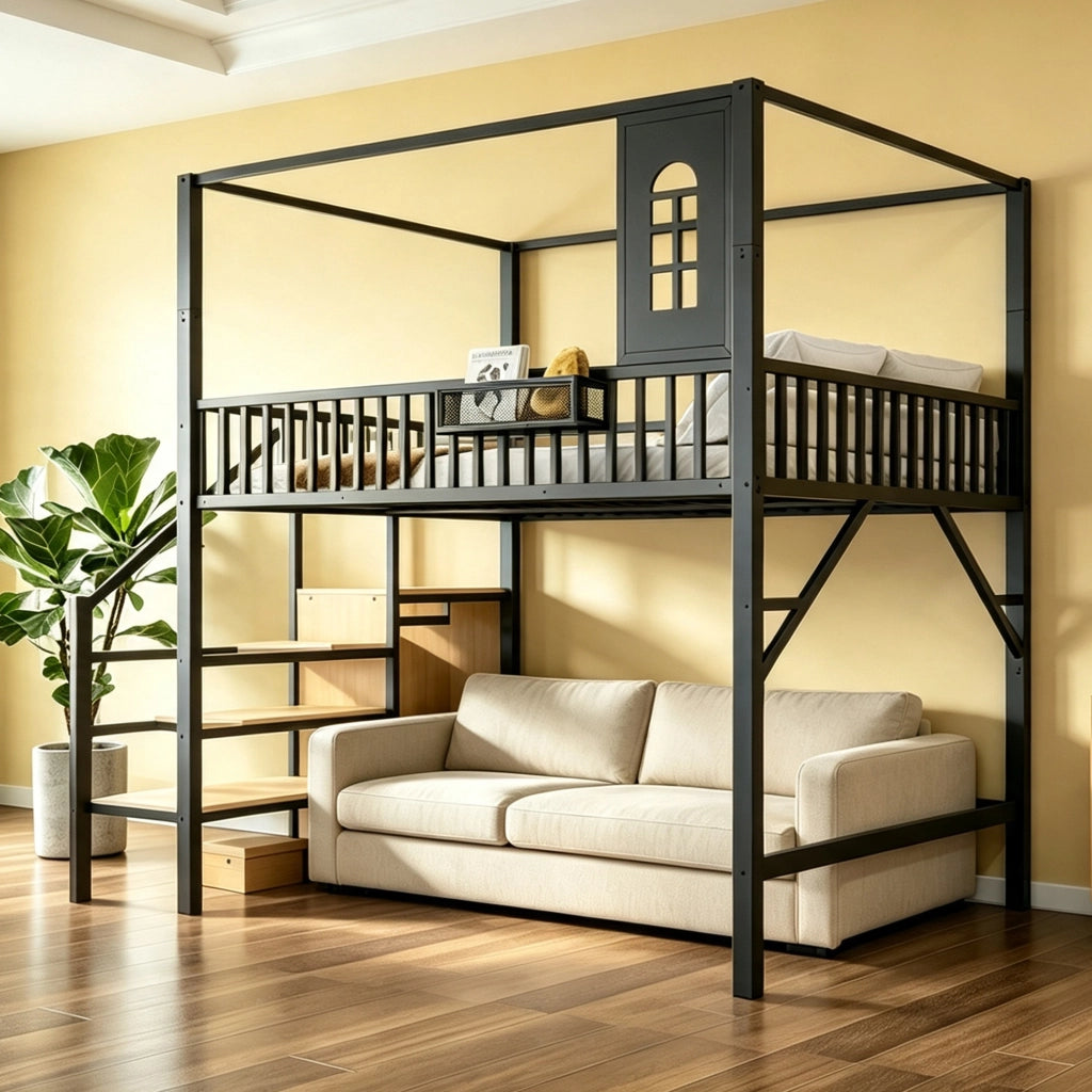 Letto a soppalco in metallo ¨C Minimal ¨C 140x200 cm