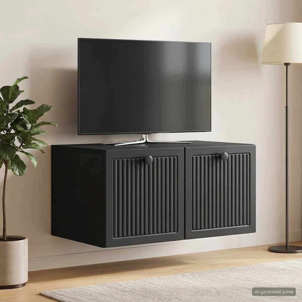 Mobile Porta TV da Muro Nero 59,5 x 41 x 30 cm 897996
