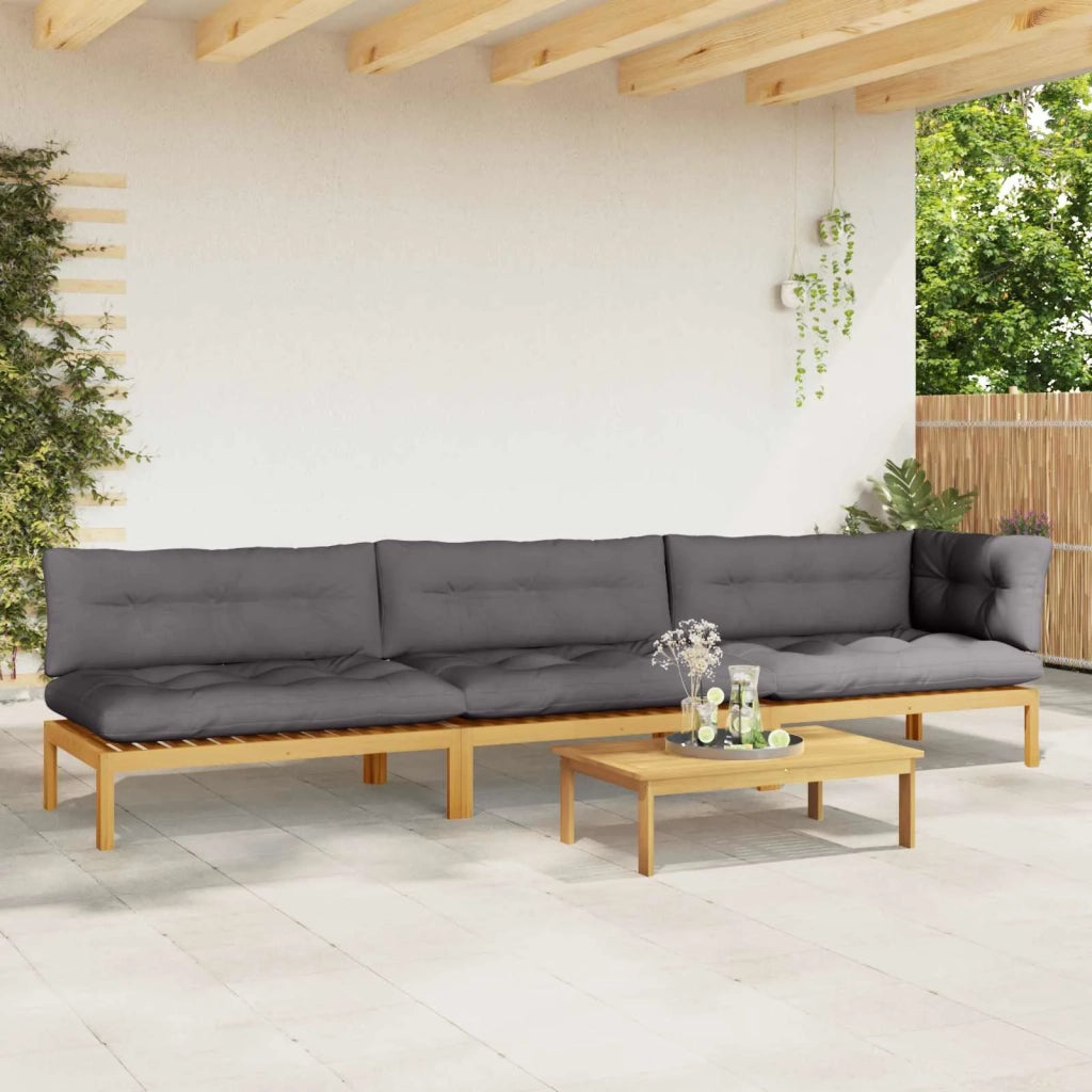 4 Pezzo Unità di divano pallet da giardino