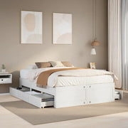 Giroletto senza Materasso con Cassetti Bianco 140x190 cm Pino 3308817
