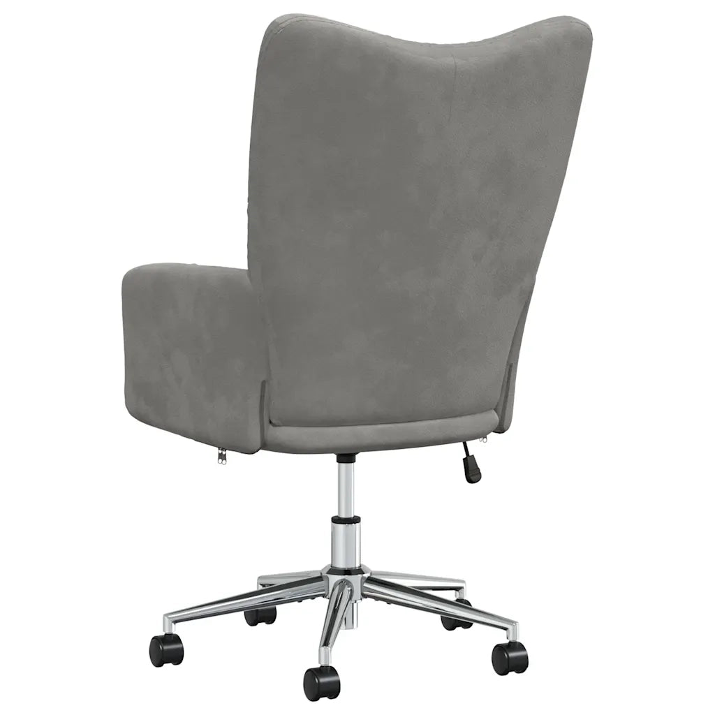 Sedia Relax Grigio Chiaro in Velluto 328161
