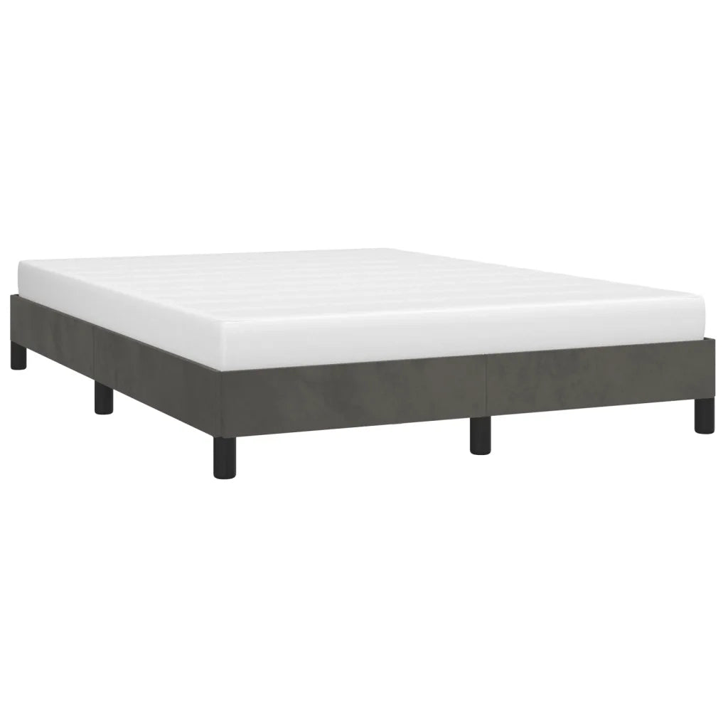 Giroletto senza Materasso Grigio Scuro 140x200 cm Velluto 346977