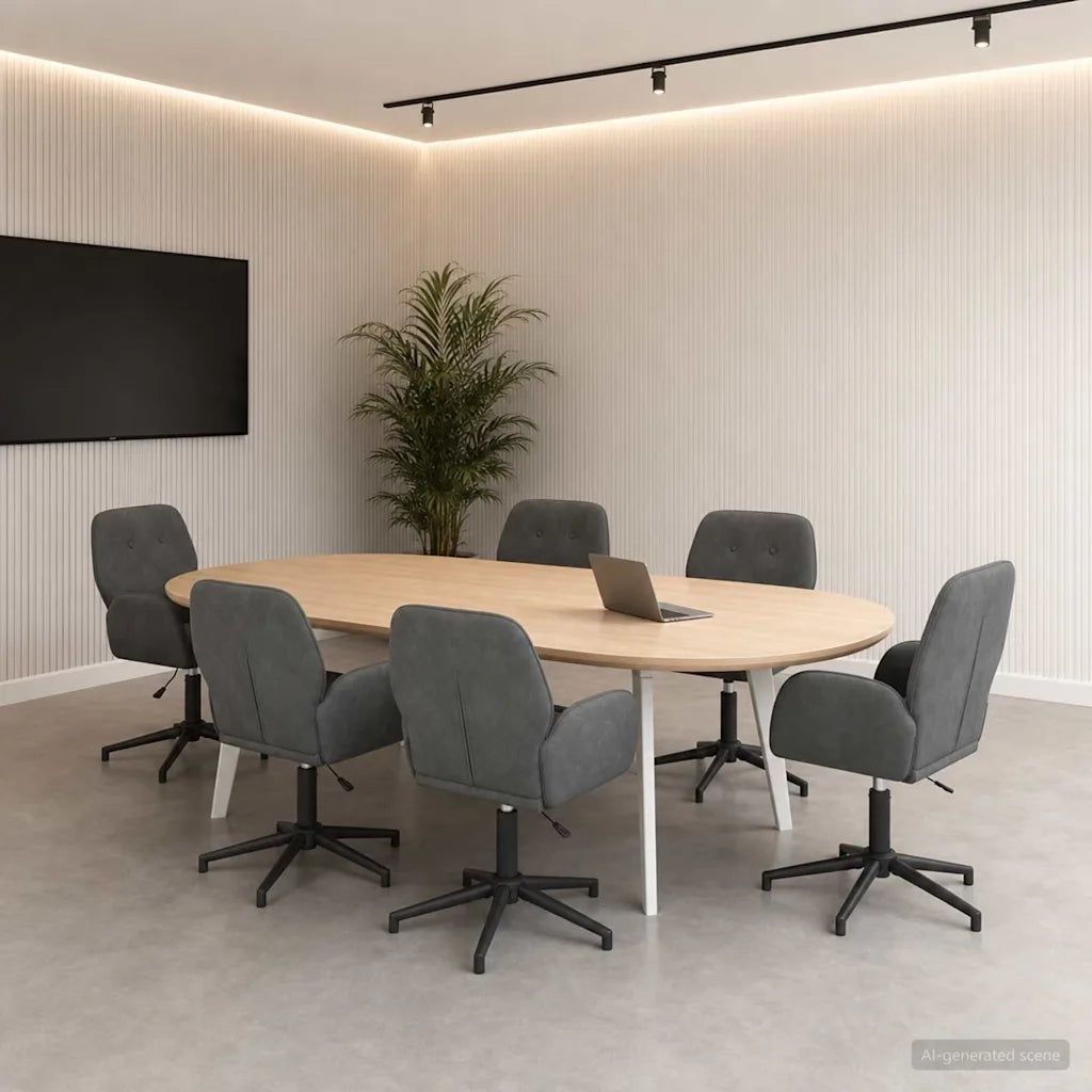 Sedie da scrivania girevoli 6 pz 54 x 55 x 90 cm Grigio Scuro 3428340