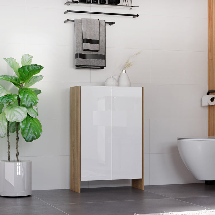 Mobile Armadietto 2 Ante 60x25x90 cm in Truciolare  Bianco