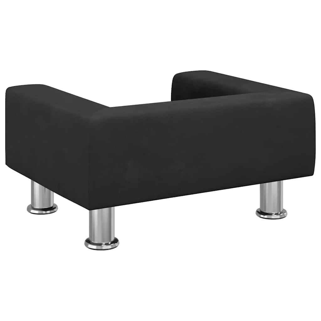 Cuccia per cani comoda 50 x 40 x 26,5 cm velluto nero 02_0042667