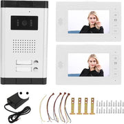Monitor TFT 7 pollici Système di intercommaudio 2 unità interne per ville - Videocall con alimentazione AC100-240V (presa di corrente EU) .