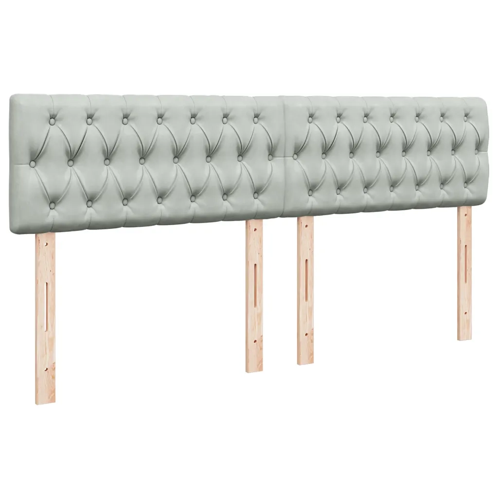 Giroletto a Molle con Materasso Grigio Chiaro 180x200cm Velluto