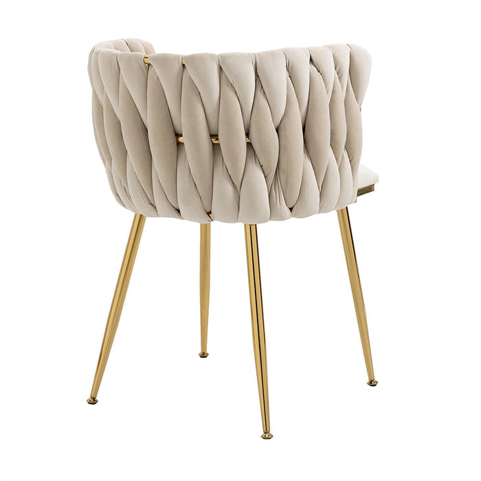 Set 2 sedie da pranzo - Xylo - velluto con gambe dorate