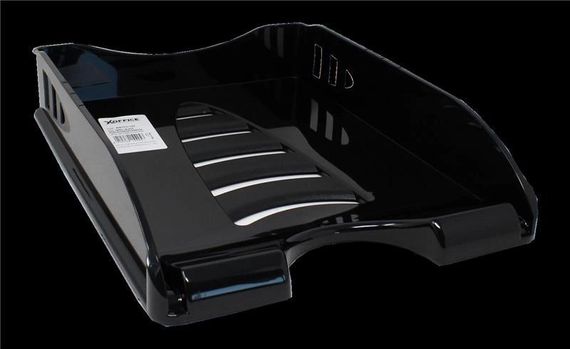 VASCHETTA DA SCRIVANIA PORTACARTE NERA PER FOMATI A4 IN PLASTICA RIGIDA E RESISTENTE