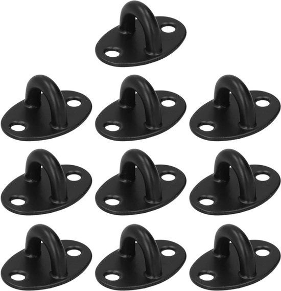 Oggetto da Sospensione U-haak - Maniglie di Sospensione - Acciaio Inossidabile - Pesante - Capacità di Sollevamento - Sospeso - Mobili da Giardino - Sedie - Letti a Sospensione - Interno - Esterno - Nero - Adatto per - Oggetti da Sospensione