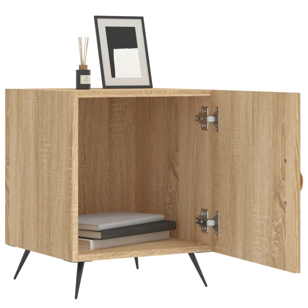 Comodini 2 pz-Set di 2 Tavolino da notte Rovere Sonoma 40x40x50 cm in Legno Multistrato 159447