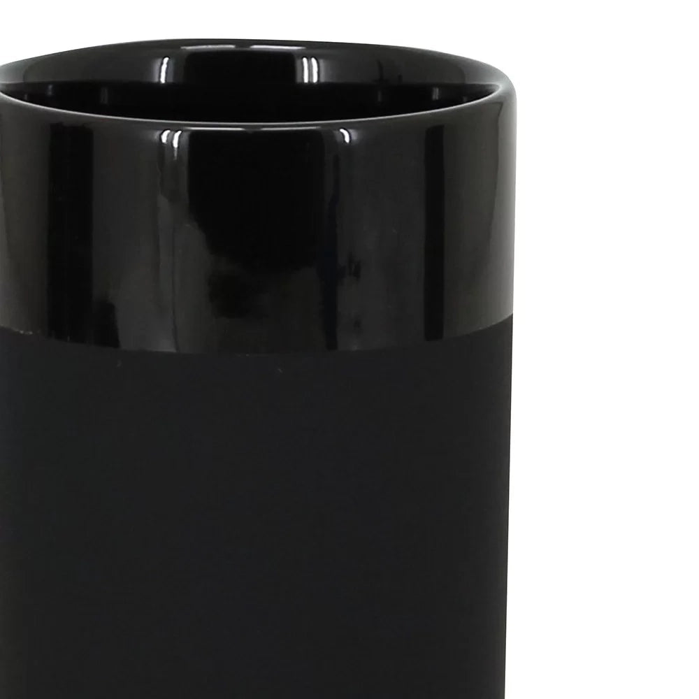 Bicchiere nero in ceramica - serie Black