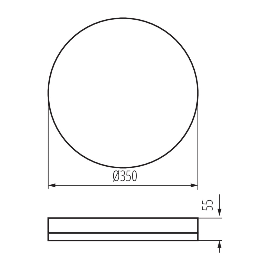 Plafoniera LED Kanlux Iper 35cm 35W 4000K IP65 bianca