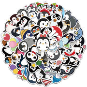 Sticker delfino 50 pezzi - Sticker animali - Sticker PVC idrorepellente - Sticker cartone animali - Per laptop/smartphone - Dimensione 4-8 cm - Sticker animali
