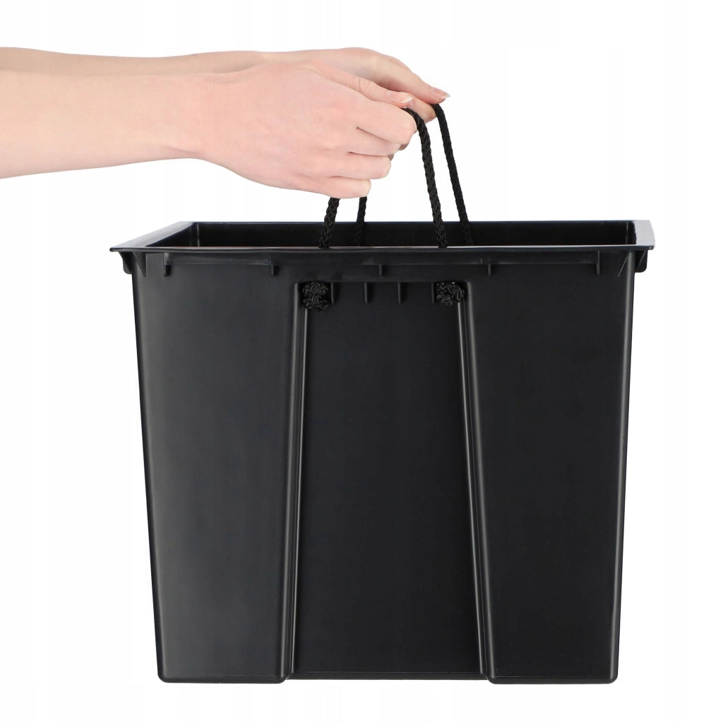 Vaso da fiori KADAX con inserto e coprivaso, alto, colore grafite, 34x68 cm.